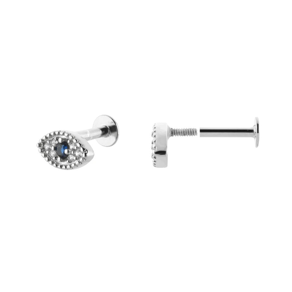 Evil eye piercing stud