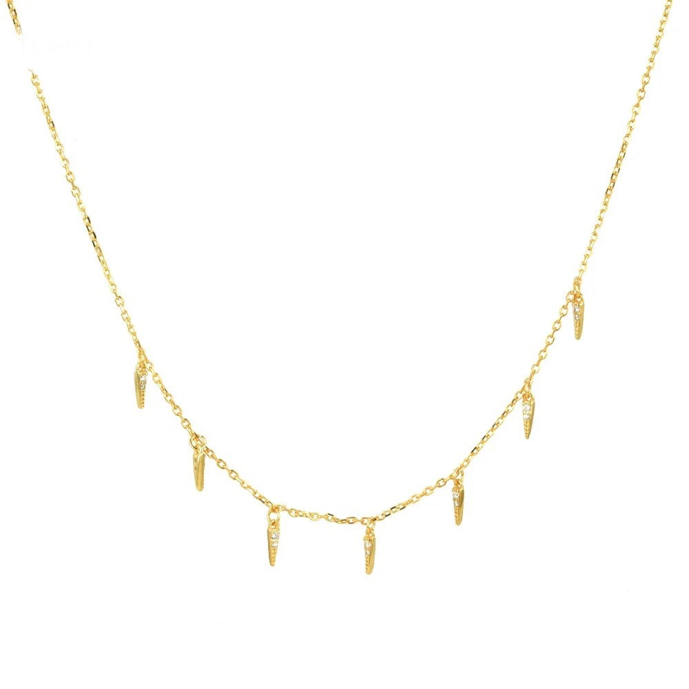 Pave Thorn Necklace