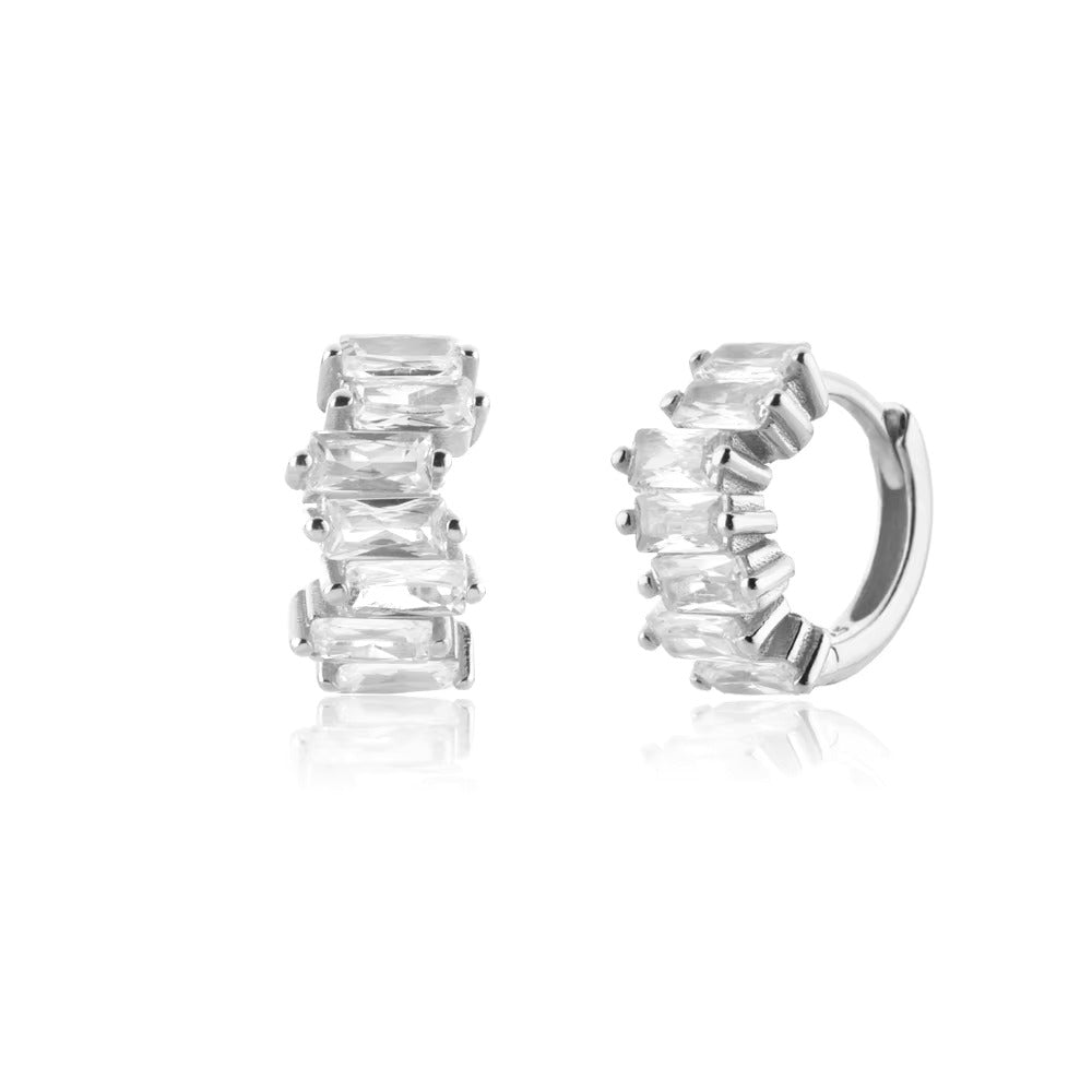 Crystal Baquette Huggies