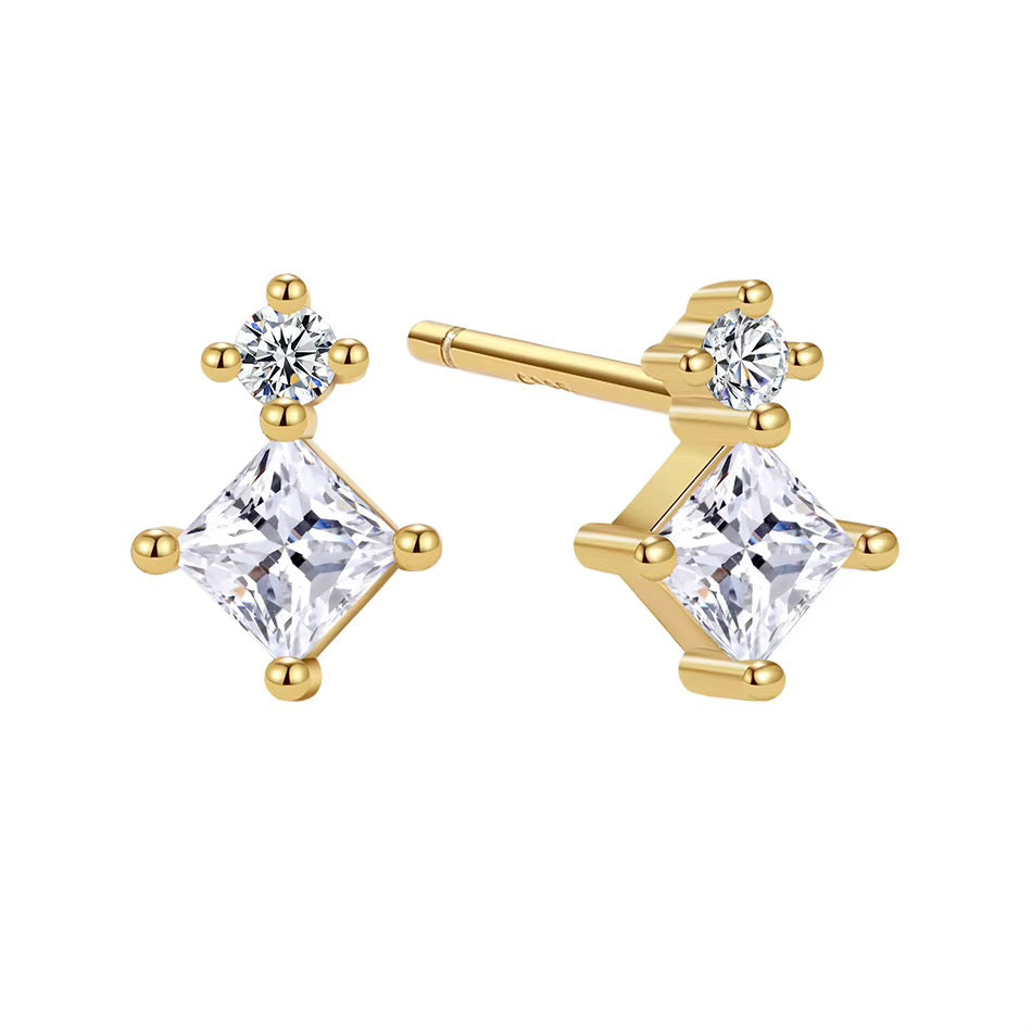 Double Diamond Studs